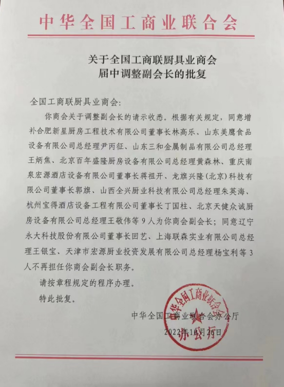 热烈庆祝全国工商联厨具业商会第四次会员大会胜利召开(图3) 热烈庆祝全国工商联厨具业商会第四次会员大会胜利召开(图3)